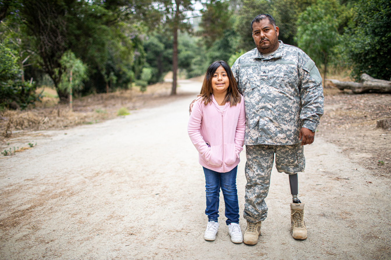 Army Veteran with his Daughter
